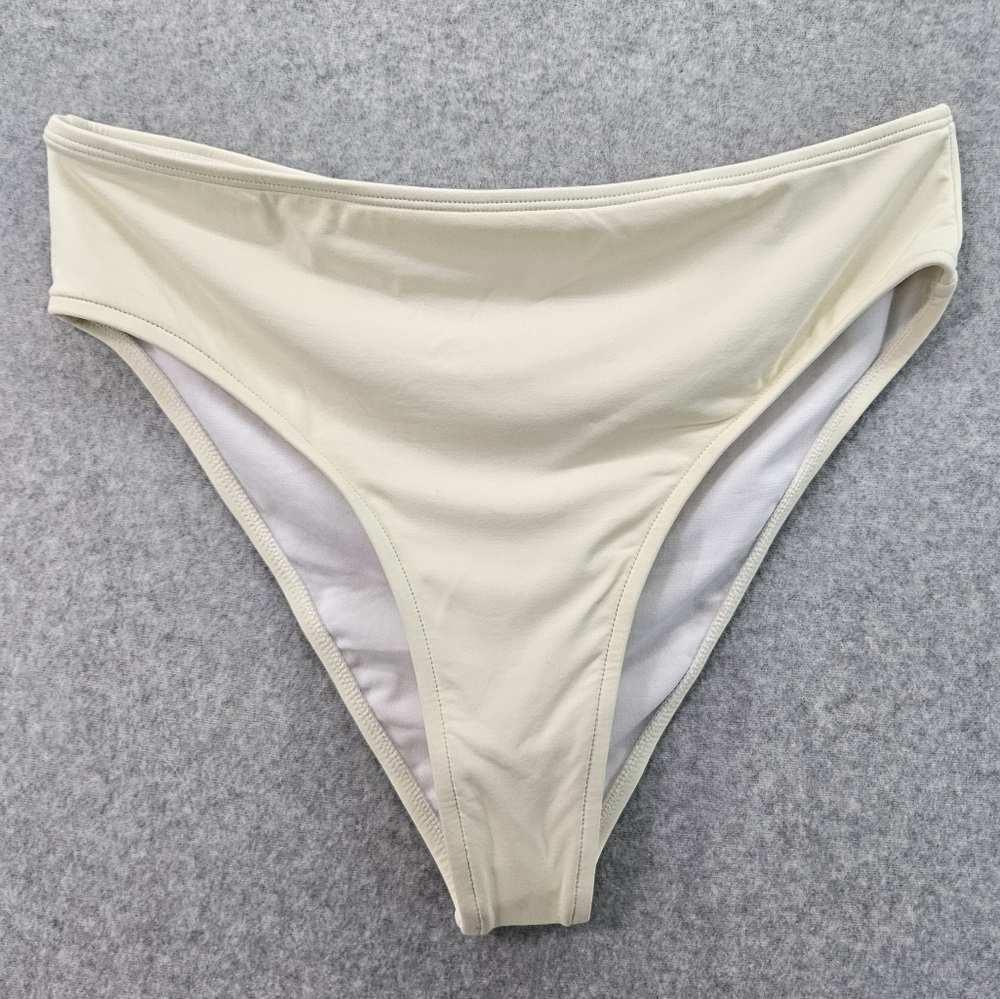 We‎ Wore What NWOT High Waisted Cheeky Bikini Bottoms Women's Lg